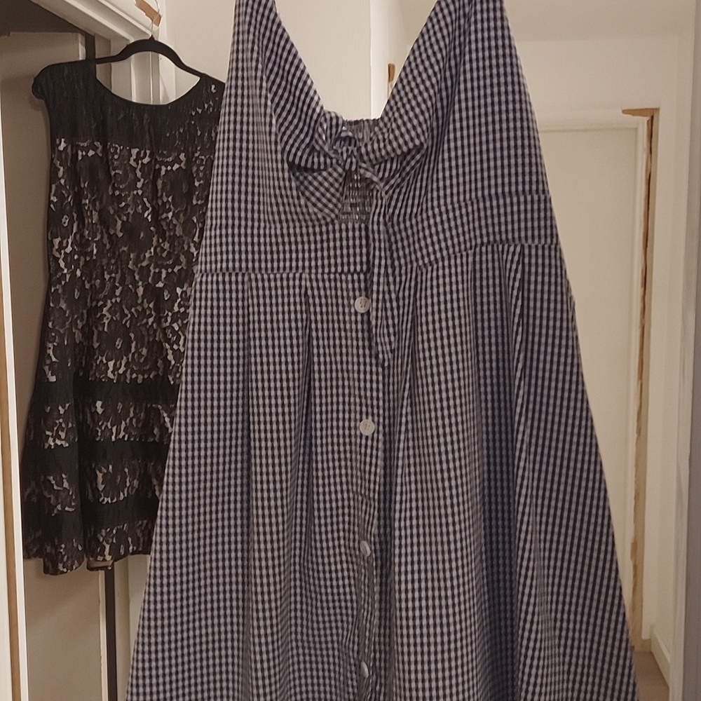 Gingham Checkered Mini Dress